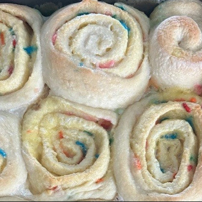 birthday cake cinnamon roll