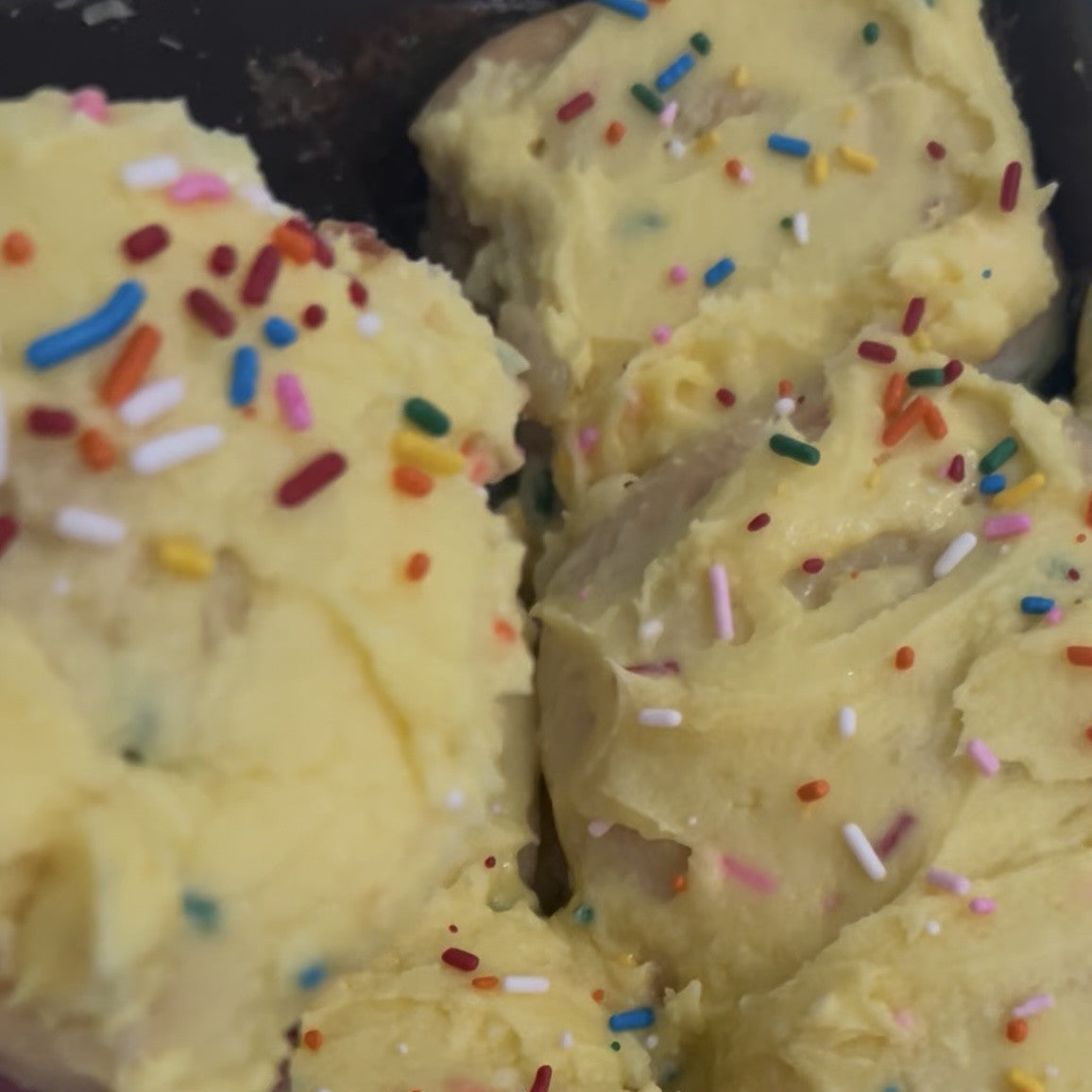 birthday cake cinnamon roll